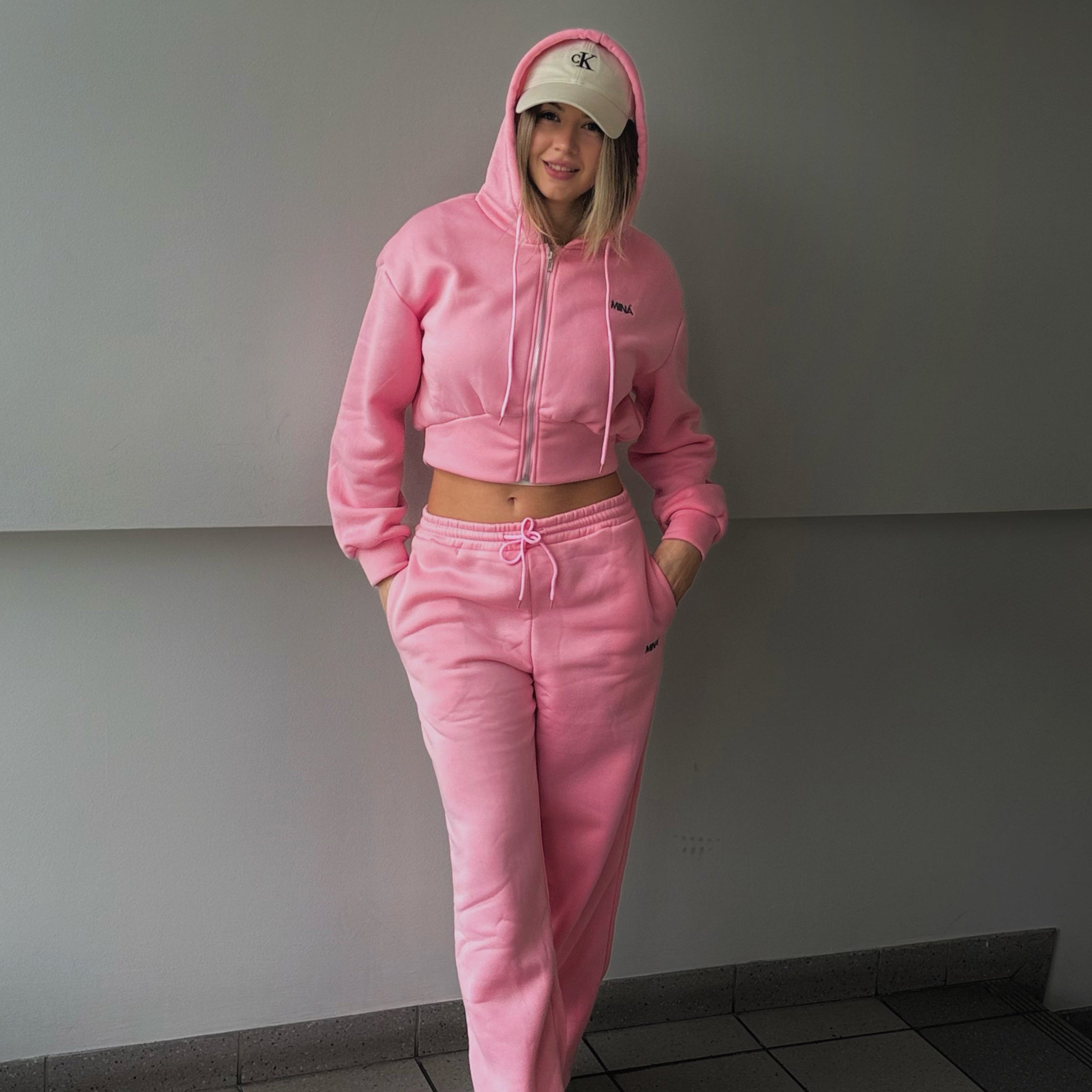 Pink Dream & Shadow Cropped Zip