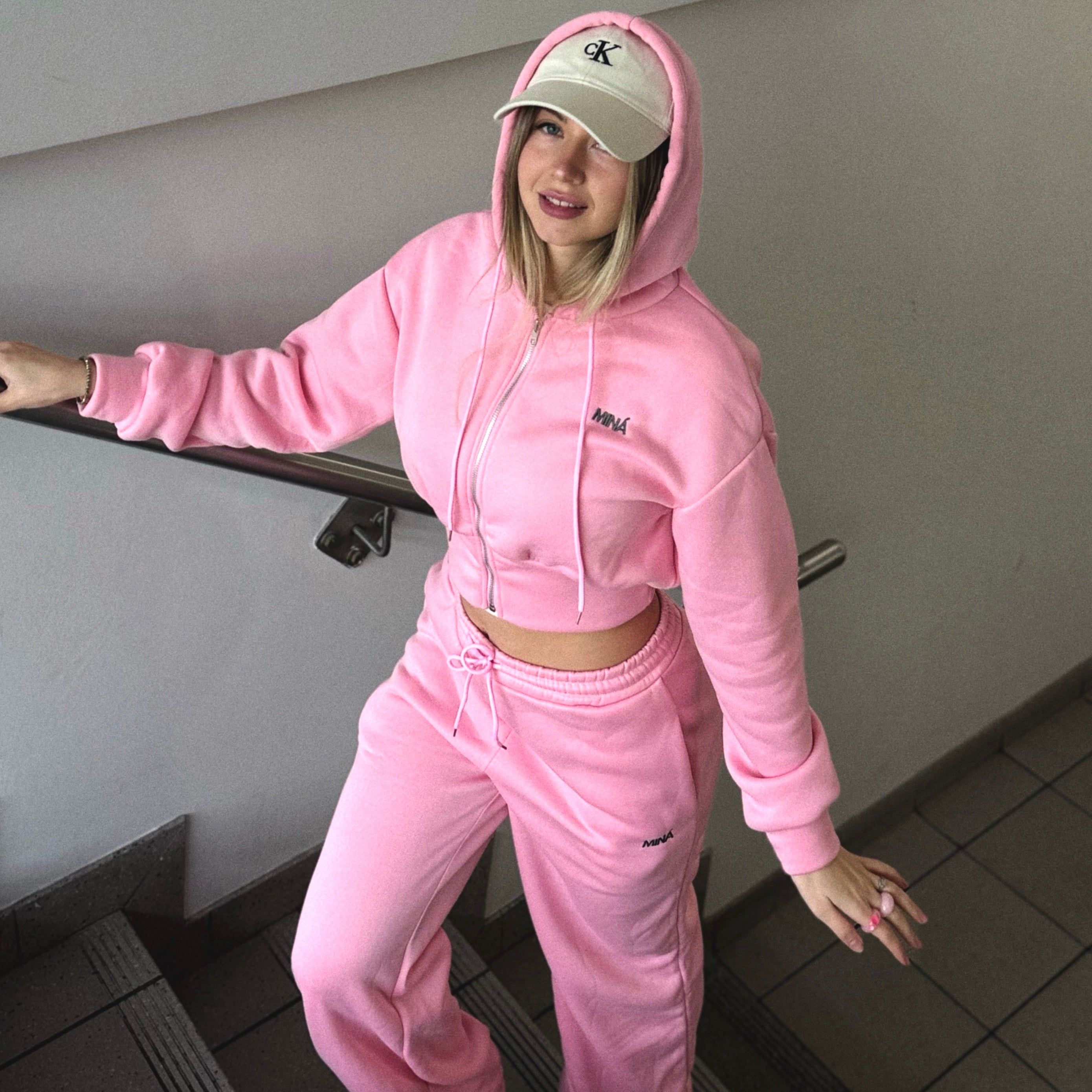 Pink Dream & Shadow Cropped Zip